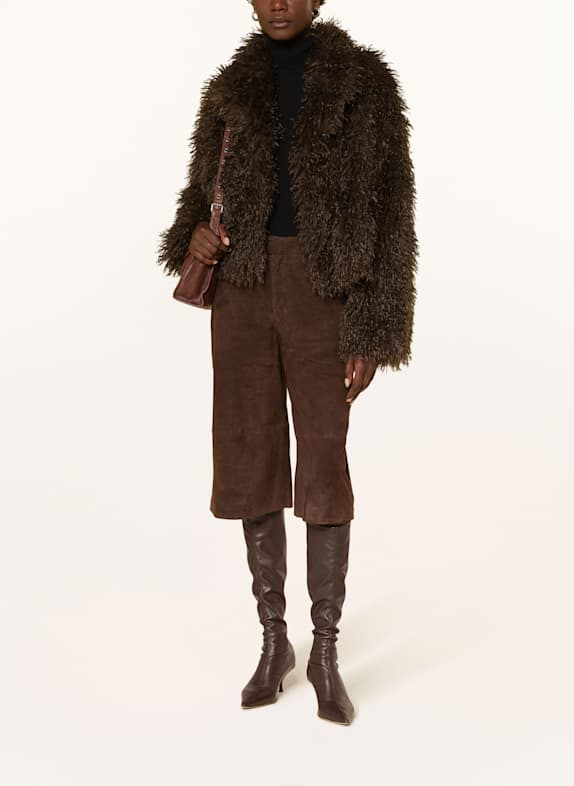STUDIO AR Kunstfell-Jacke MILLIE DUNKELBRAUN