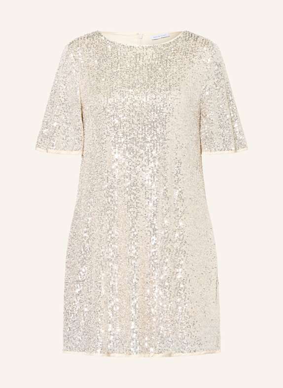 MRS & HUGS Kleid mit Pailletten SILBER / NUDE