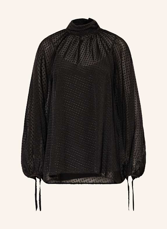 MRS & HUGS Blusenshirt aus Seide SCHWARZ