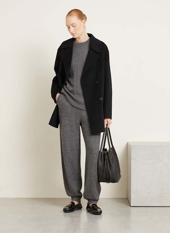 IRIS von ARNIM Mantel DAGNY mit Cashmere SCHWARZ