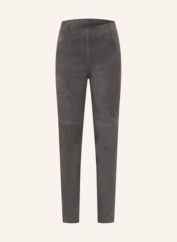 IRIS von ARNIM Spodnie skórzane PHILINE CZIEMNOSZARY