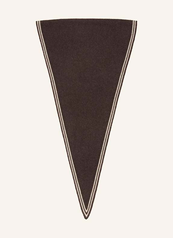 Oats & Rice Dreieckstuch BRONTE aus Cashmere DUNKELBRAUN/ CREME