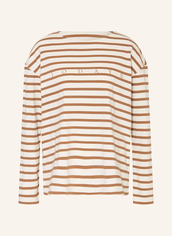 10DAYS Longsleeve ECRU / COGNAC