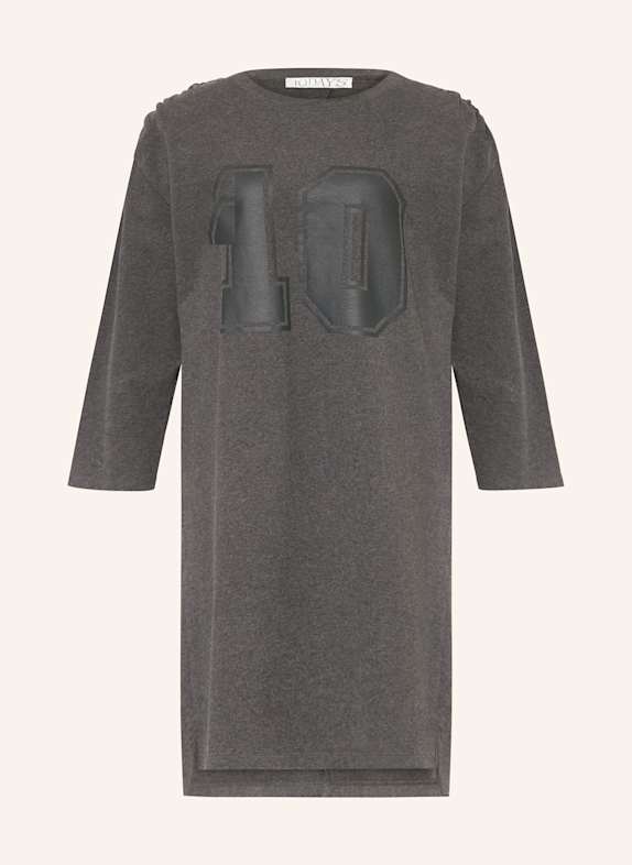 10DAYS Sweatkleid mit 3/4-Arm DUNKELGRAU