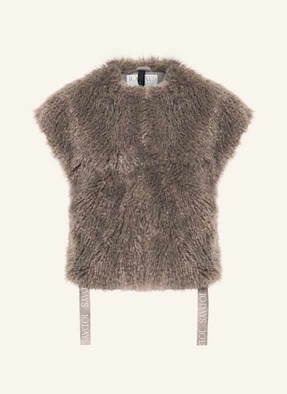 10DAYS Kunstfell-Weste DUNKELGRAU