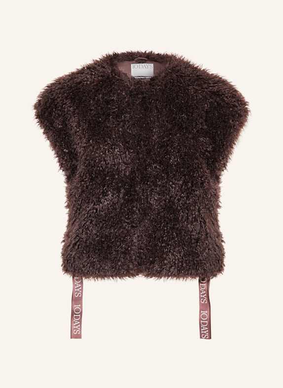 10DAYS Kunstfell-Weste DUNKELROT