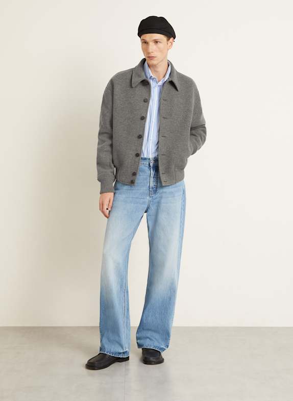 JACQUEMUS Jas LE BOMBER FELTRO GRIJS