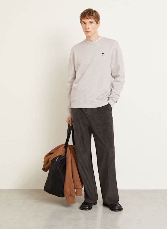 AMI PARIS Sweatshirt MOLLETON LICHTGRIJS