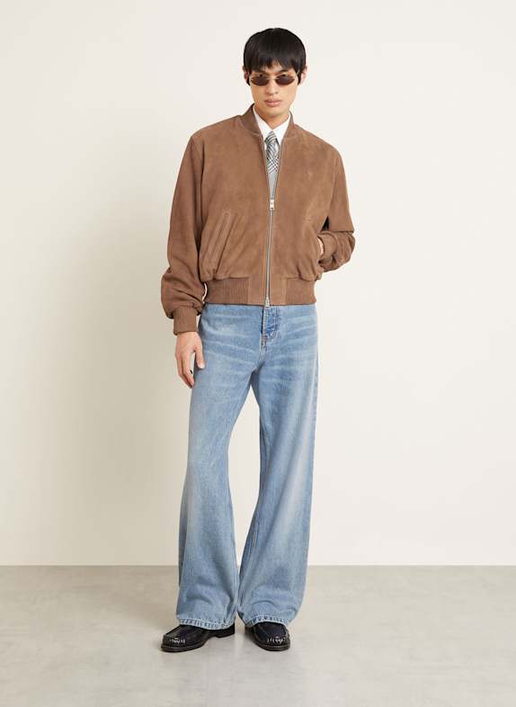 AMI PARIS Leren blouson CAMEL