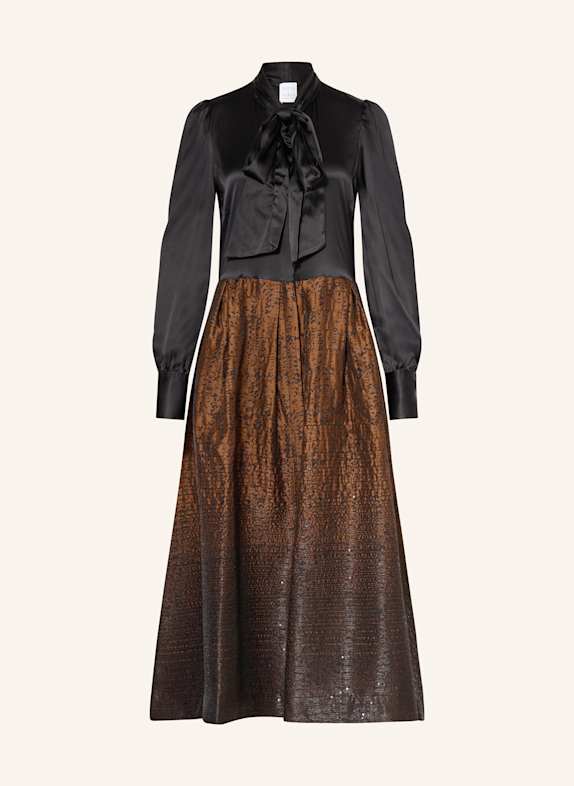 sara roka Schluppenkleid ANGIVY mit Pailletten SCHWARZ / BRAUN