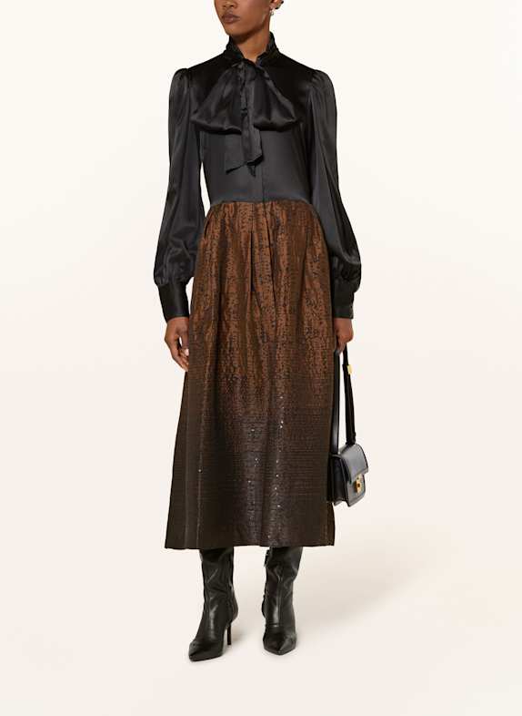 sara roka Schluppenkleid ANGIVY mit Pailletten SCHWARZ / BRAUN