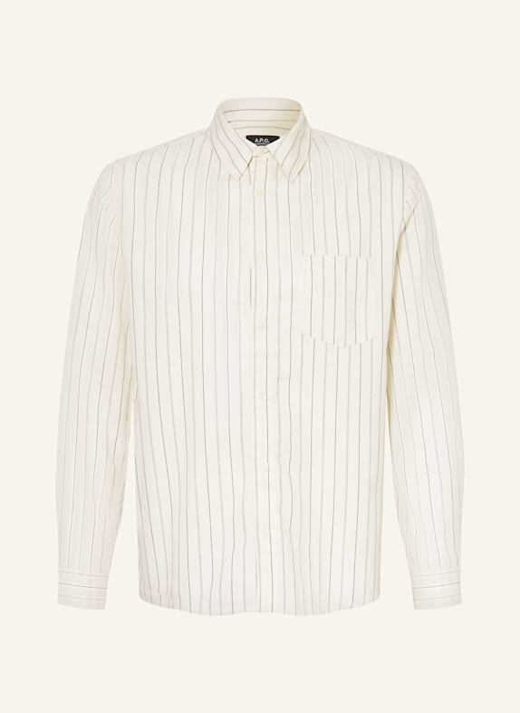 A.P.C. Hemd CLEMENT Standard Fit ECRU / SCHWARZ