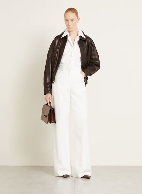 NOUR HAMMOUR Lederblouson DALMA DUNKELBRAUN