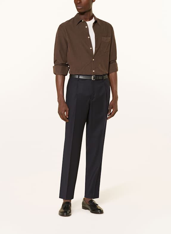 Officine Générale Cordhemd BENOIT Comfort Fit MARRON FONCÉ
