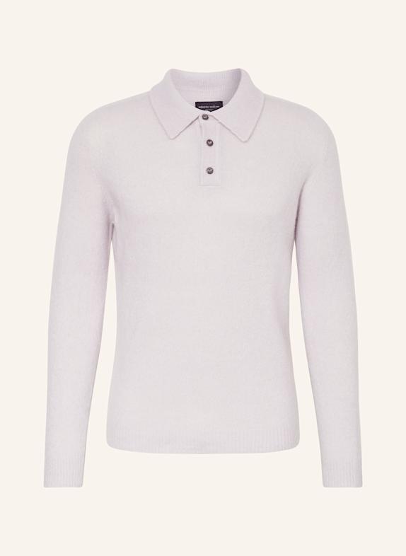 roberto collina Strick-Poloshirt aus Cashmere HELLGRAU