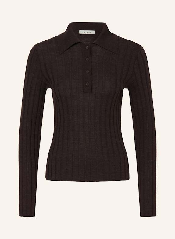 IVY OAK Knitted polo shirt FREDERIKA BLACK