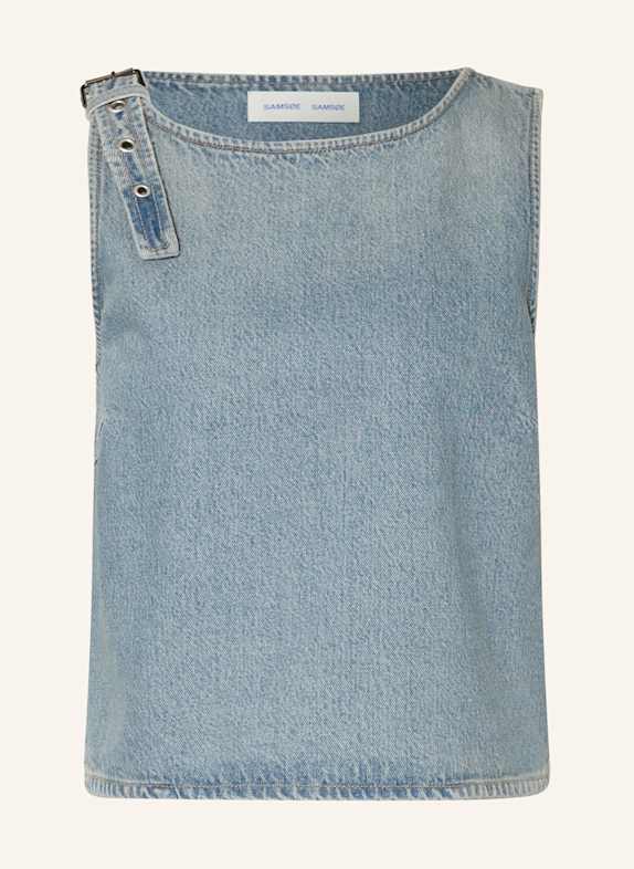 SAMSØE  SAMSØE Top SAMOLLY NIEBIESKI