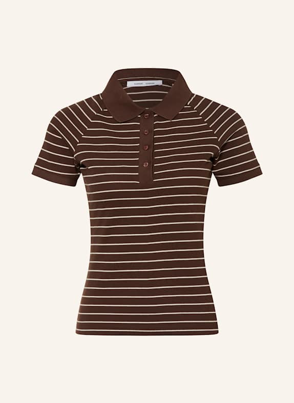 SAMSØE  SAMSØE T-shirt SAMIA DARK BROWN / ECRU