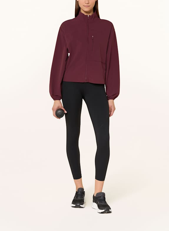 Sweaty Betty trainingsjack DONKERROOD