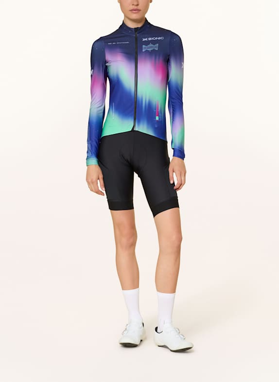 X-BIONIC Thermo-fietshemd COREFUSION RIDE DONKERPAARS / ROZE / LICHTGROEN