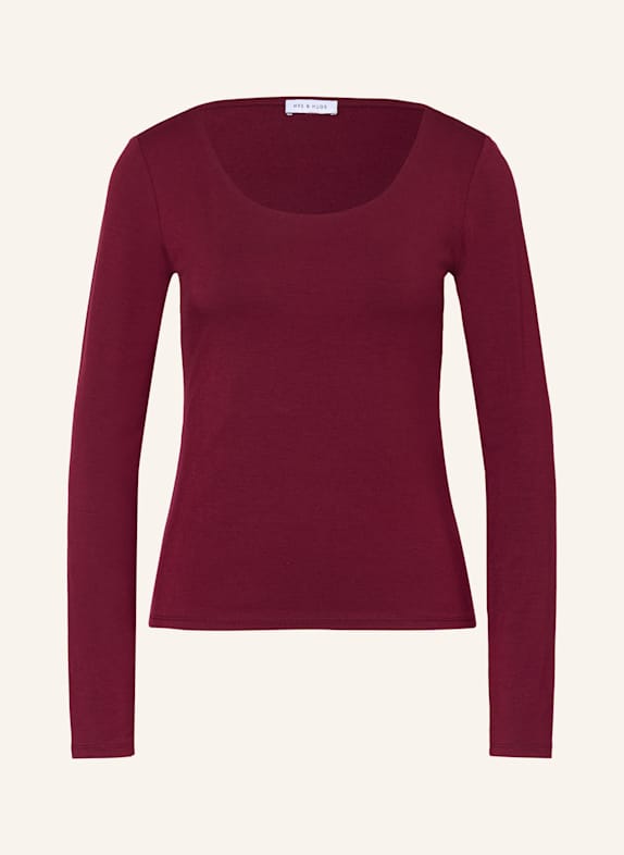 MRS & HUGS Longsleeve DUNKELROT