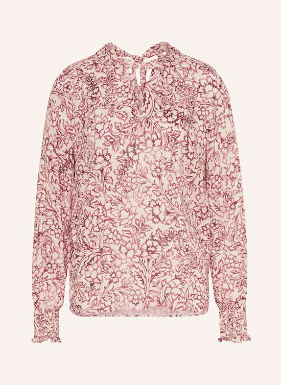 ETERNA Blusenshirt mit Glitzergarn und Cut-outs NUDE / FUCHSIA