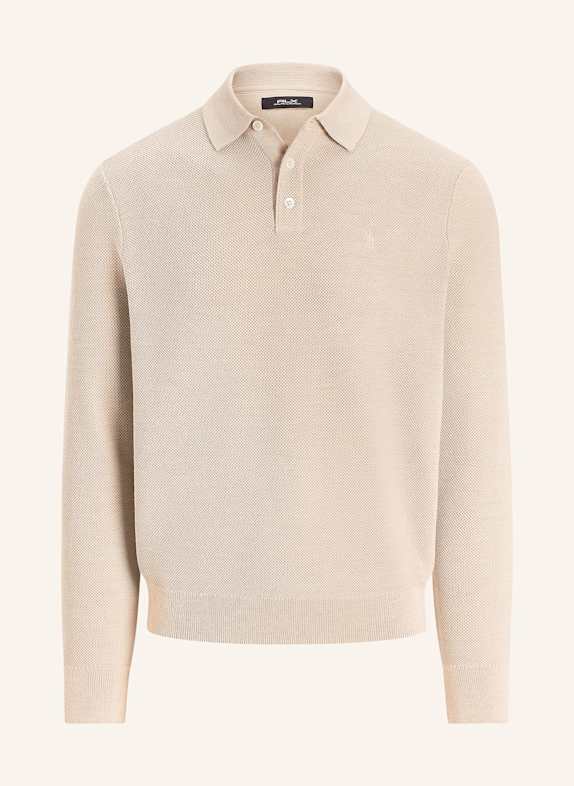 RLX RALPH LAUREN Funktions-Poloshirt mit Wolle BEIGE
