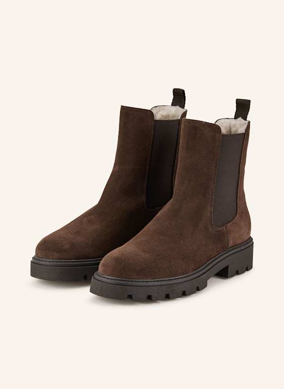 MRS & HUGS Chelsea boots DARK BROWN