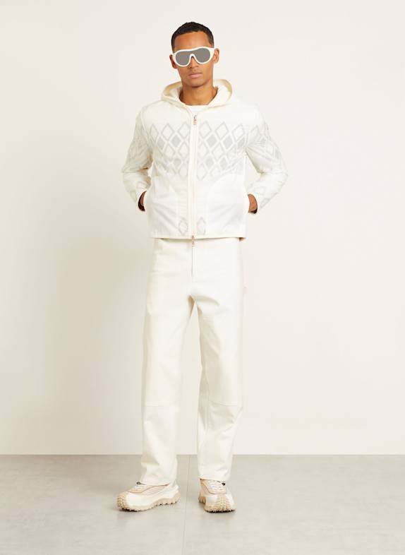 MONCLER Omkeerbare jas ECRU / LICHTGROEN