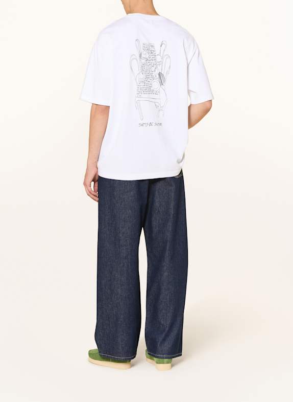 SAMSØE  SAMSØE T-shirt SADINNER WIT / ZWART