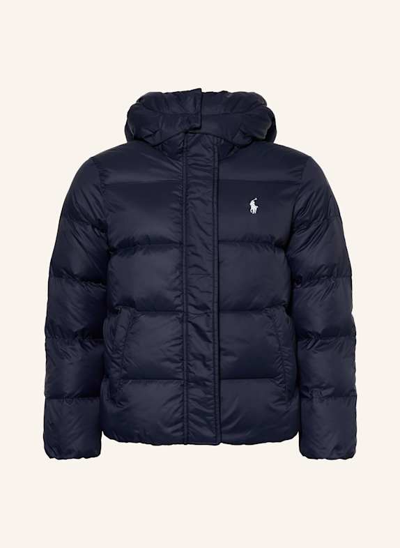T-Shirt mit Lochstickereien Daunenjacke DUNKELBLAU