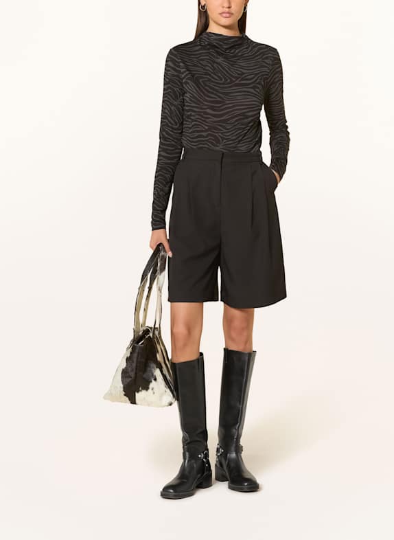 ARMEDANGELS Tricou cu mânecă lungă CALUNAA NEGRU / GRI