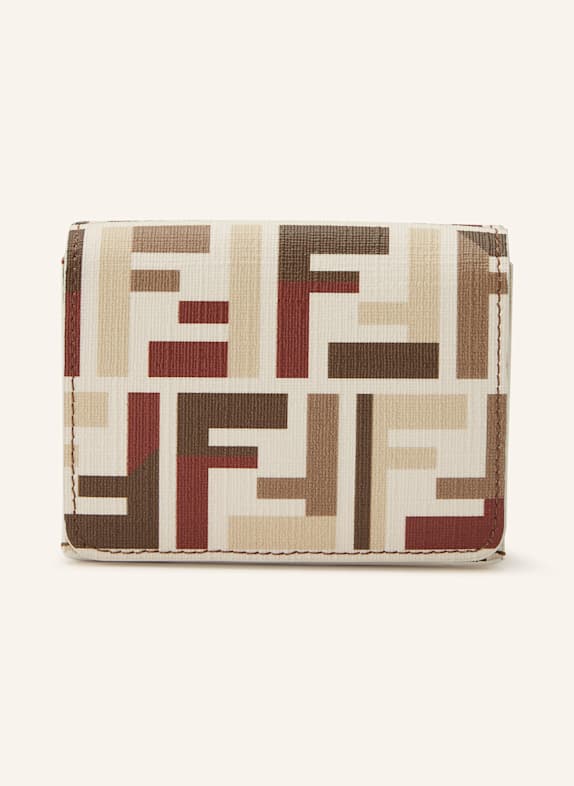 FENDI Geldbörse ECRU/ CAMEL/ DUNKELROT