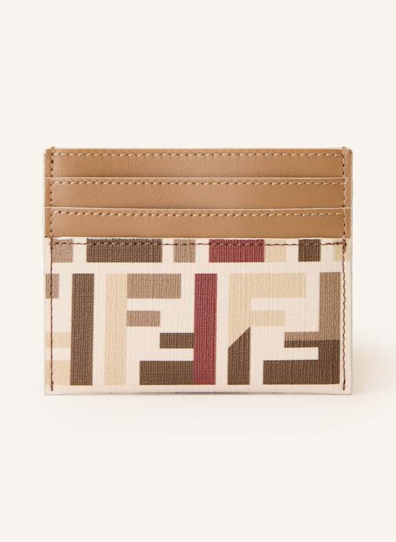 FENDI Kartenetui FENDI ROMA BEIGE/ CREME/ DUNKELROT