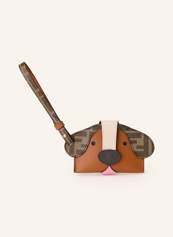 FENDI Kartenetui BEST FRIENDS FOREVER BRAUN/ DUNKELBRAUN/ CREME