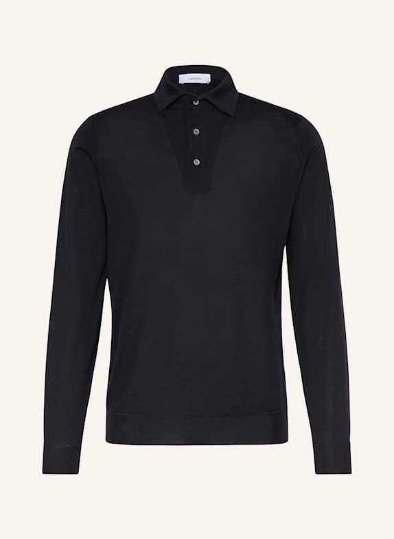 LARDINI Koszulka polo z dzianiny GRANATOWY