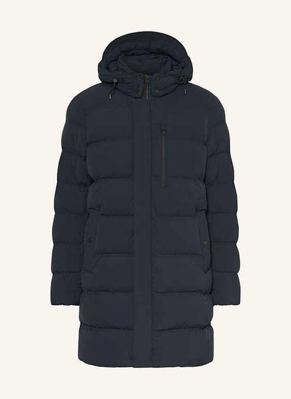 WOOLRICH Daunenmantel mit abnehmbarer Kapuze DUNKELBLAU