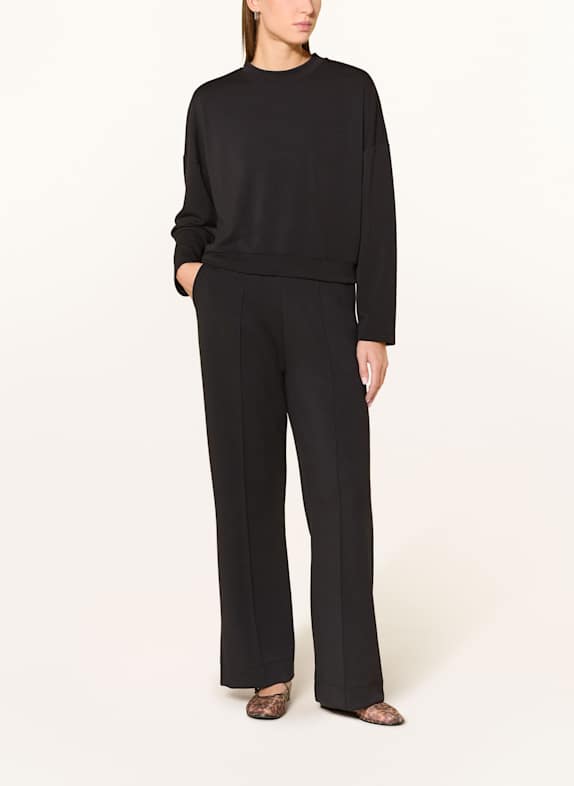 darling harbour Tricou cu mâneci lungi cropped BLACK