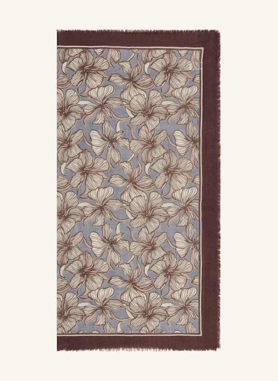 Marc O'Polo Tuch DUNKELROT / CREME / HELLBLAU