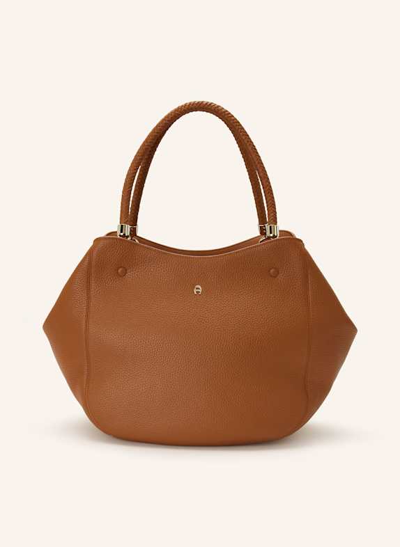 AIGNER Shopper CARRÉ LARGE COGNAC
