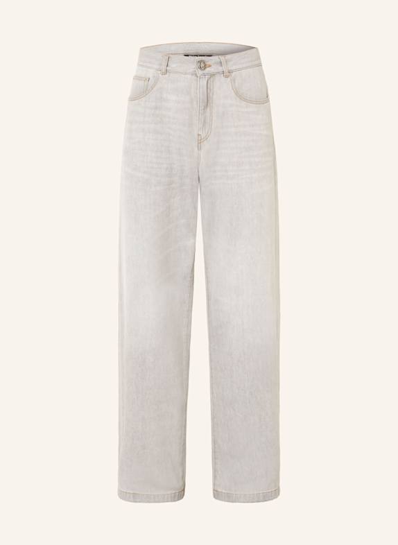 Palm Angels Jeansy loose fit 0505 LIGHT GREY