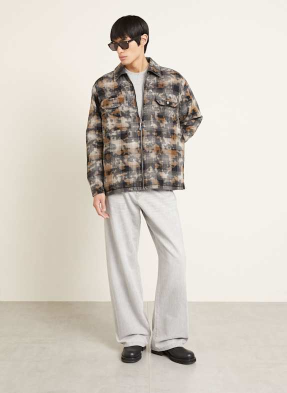 Palm Angels Jeans met losse pasvorm 0505 LIGHT GREY