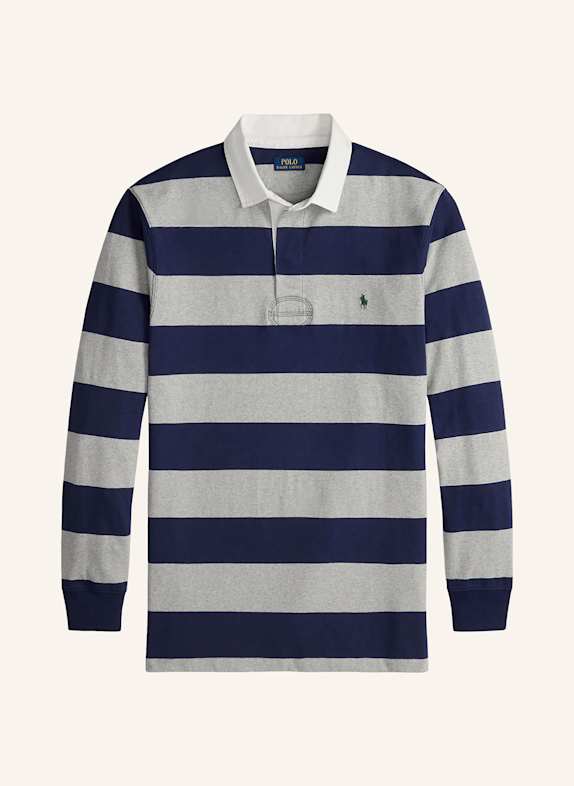 POLO RALPH LAUREN Big & Tall Rugbyshirt Classic Fit GRAU / DUNKELBLAU