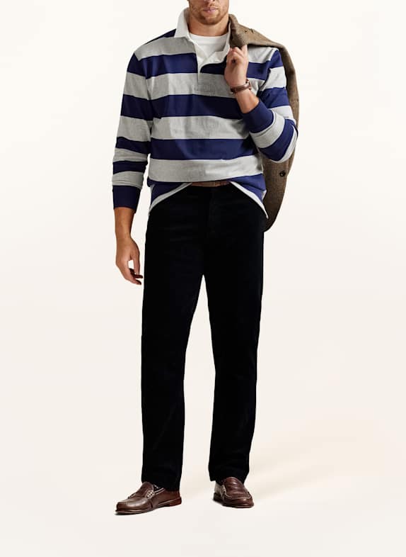 POLO RALPH LAUREN Big & Tall Rugby shirt classic fit GRAY / DARK BLUE