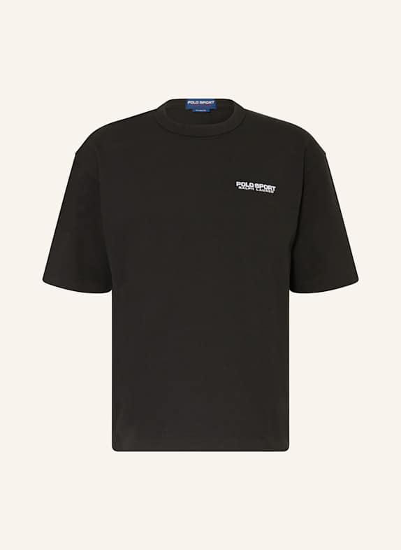 POLO SPORT T-Shirt SCHWARZ / WEISS