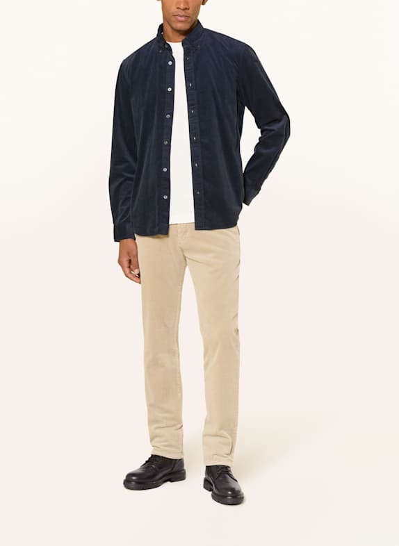 Marc O'Polo Cordhemd Regular Fit DONKERBLAUW