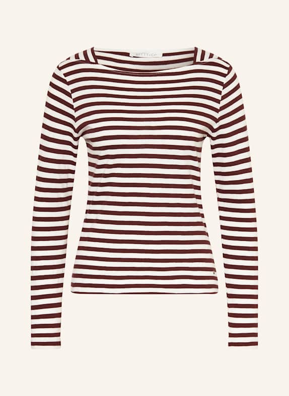 BETTY&CO Longsleeve CREME/ DUNKELROT