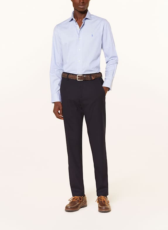 POLO RALPH LAUREN Overhemd Custom Fit LICHTBLAUW / WIT