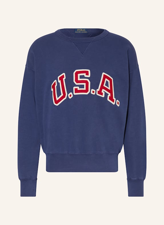POLO RALPH LAUREN Sweatshirt DUNKELBLAU/ ROT/ CREME