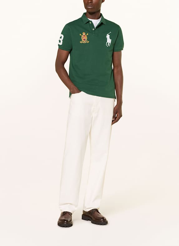 POLO RALPH LAUREN Piqué-Poloshirt Custom Slim Fit DUNKELGRÜN